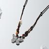 Maillard Retro Beaded Butterfly Necklace - Light Luxury Niche Chinese Style Clavicle Sweater Chain for Women