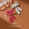 Sweet and Romantic New Super Sparkling Bow Earrings Suitable for Birthday Parties and Photos