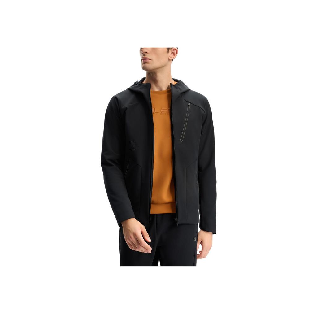 New FILA Fitness Jackets Coats Men's Pitch Black A11M441705FBK
