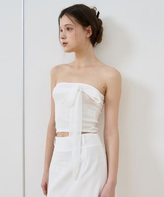 BIBYSEOB Knit Bustier White [T52]
