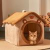 Falthäuser Abnehmbares Waschbares Katzenhaus Welpenhöhle Sofa Vier Jahreszeiten Allgemein Kann Haustierbedarf für Mittelgroßes Haustier Winter
