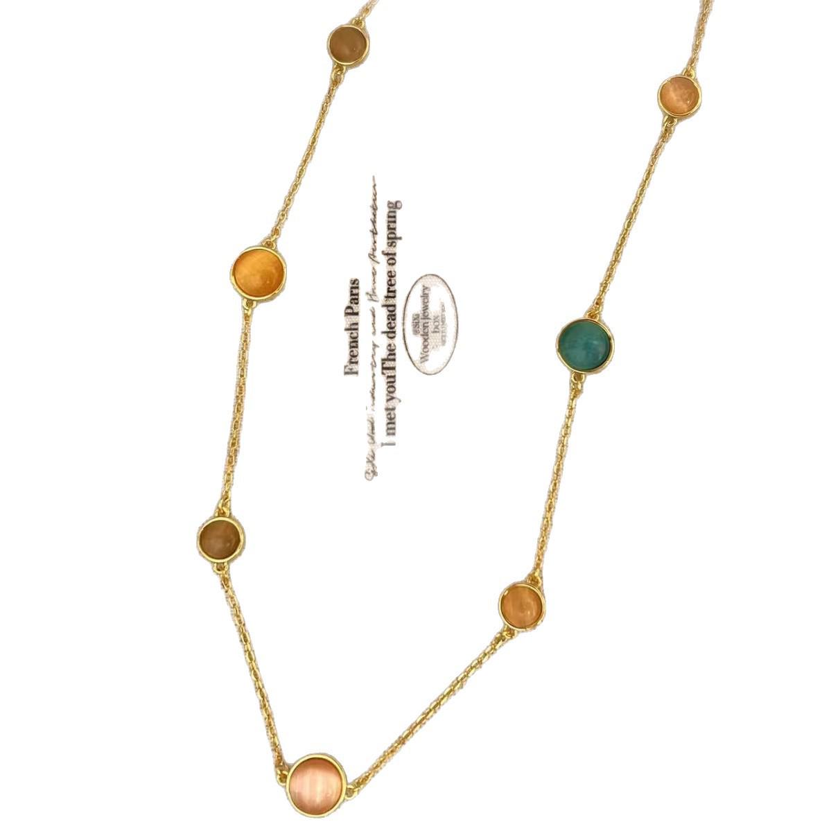 Осенне-зимнее роскошное кошачье глаз ожерелье - Изысканное многослойное модное украшение для женщин