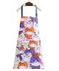 [RIKIZ] Cute Cat Print Apron, Waterproof, Oil-Proof, Water-Repellent, with Pockets, Perfect for Cooking, Childcare, and Adults, Nordic Style, DIY,
