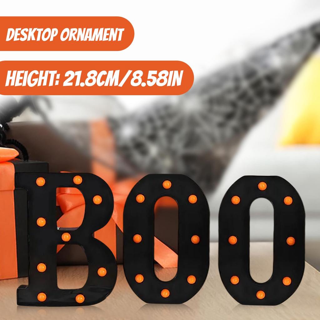 LED Halloween Letter Lights Festival Luminous Letter Horror Desktop Scene Layout Atmosphere Props Decoration Lights, Desktop Ornaments