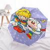 Rainbow Friends Automatic Opening/Closing Umbrella - Portable 3-Fold Design with 8-Bone Iron Frame, Perfect for Outdoor Use, Festive Gifts,
