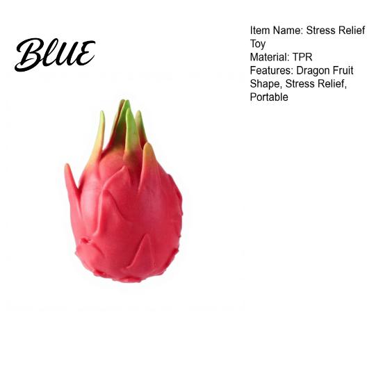 Dragon Fruit Stress Toy 1/2Pcs Simulation Squeeze Relief Dragonfruit Sensory Ball Soft Stretchy Shape Home Office Desk Reliever
