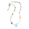 Party Necklace Colorful Star Beaded Pendant Clavicle Chain Delicate Star Collar Choker Necklace for Women Girl Birthday