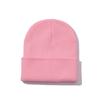 Doudou hat autumn and winter thermal hat solid color light plate double layer knitted cold hat wool fluorescent hat street