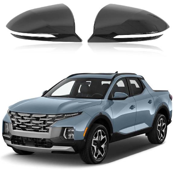 Side Door Mirror Covers for H-yundai Santa Cruz 2022 2023 2024 Accessories, ABS Exterior Rearview Mirror Guard Covers Moulding Trim
