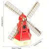Vintage Windmill Model Metal Art Crafts Creative Piggy Bank Home Living Room Bar Window Cabinet Decorations, Birthday Valentine'S Day Gift,