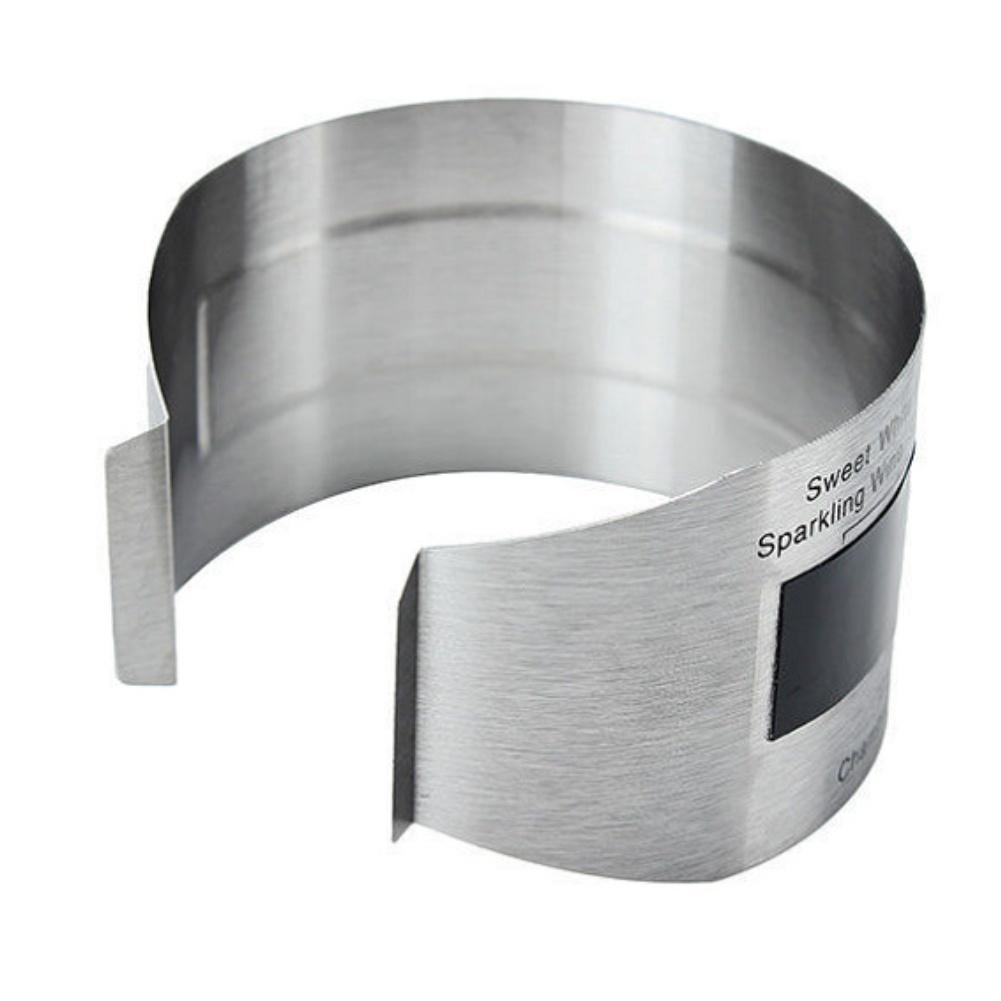 Wine Collar Thermometer Bar Beverage Tool Clip-on Bottle Thermometer With LCD Display For Champagne Beer And Wine