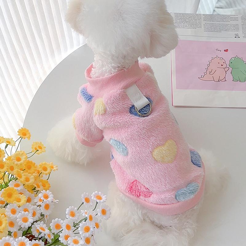 Super Soft Flannel Dog Clothes Autumn Winter Cat Warm Sweater Cute Plush Jacket for Chihuahua Yorkshire Bichon Pet Clothing