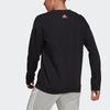 adidas Big Logo Print Sweatshirt Women Tops Black HB5105