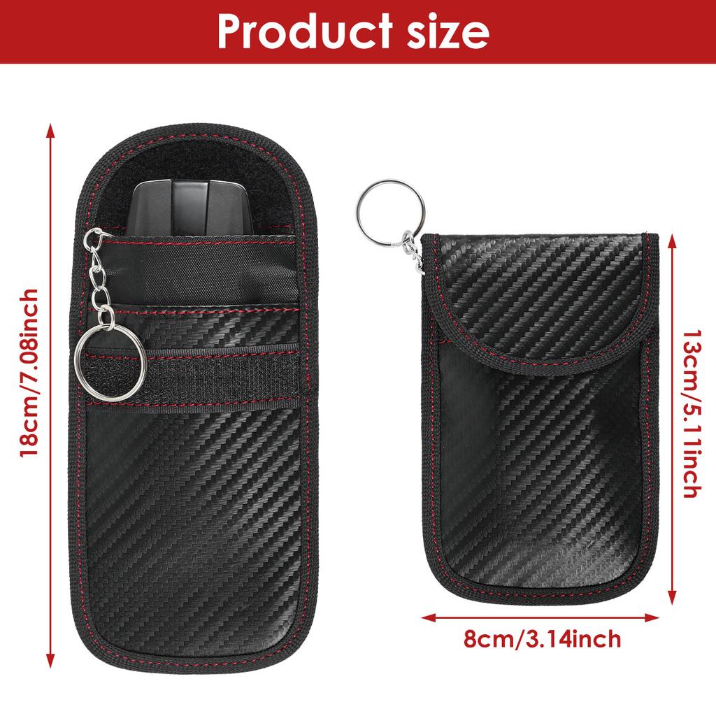 3PCS/Set Faraday Key Fob Protector Car Key Signal Blocker Pouch Anti-Theft RFID Blocking Faraday Bag Portable Key Fob Protection