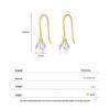 Sterling Silver Magnolia Ear Hook Earrings - Niche Design, Fresh and Sweet Studs