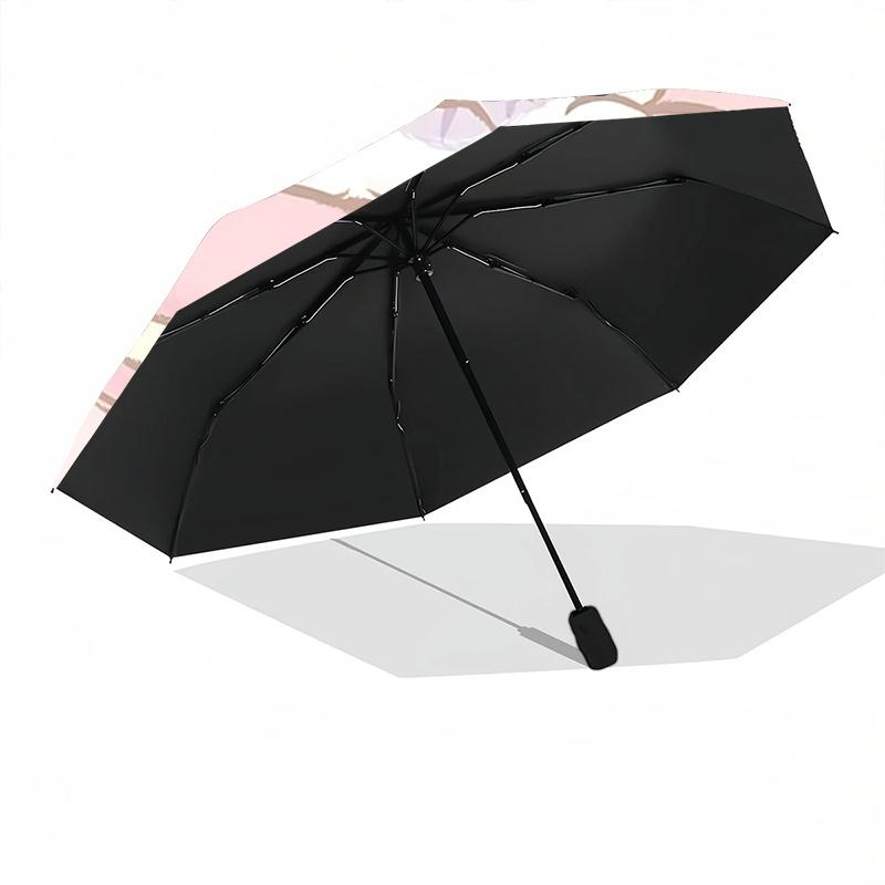 1pc Macaron Shaped Automatic Opening/Closing Umbrella with Cute Cat Design - Perfect for Fans, Travelers, Daily Use, and Festive Gifts!A023