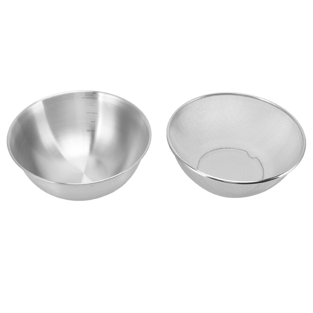 Stainless Steel Strainer Colander Fast Drainage 24CM Diameter Safe Food Grade Material Salad Bowl for Home Kitchen