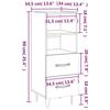 VidaXL Buffet Noir 34,5x34x90 cm Bois d'ingénierie 828661