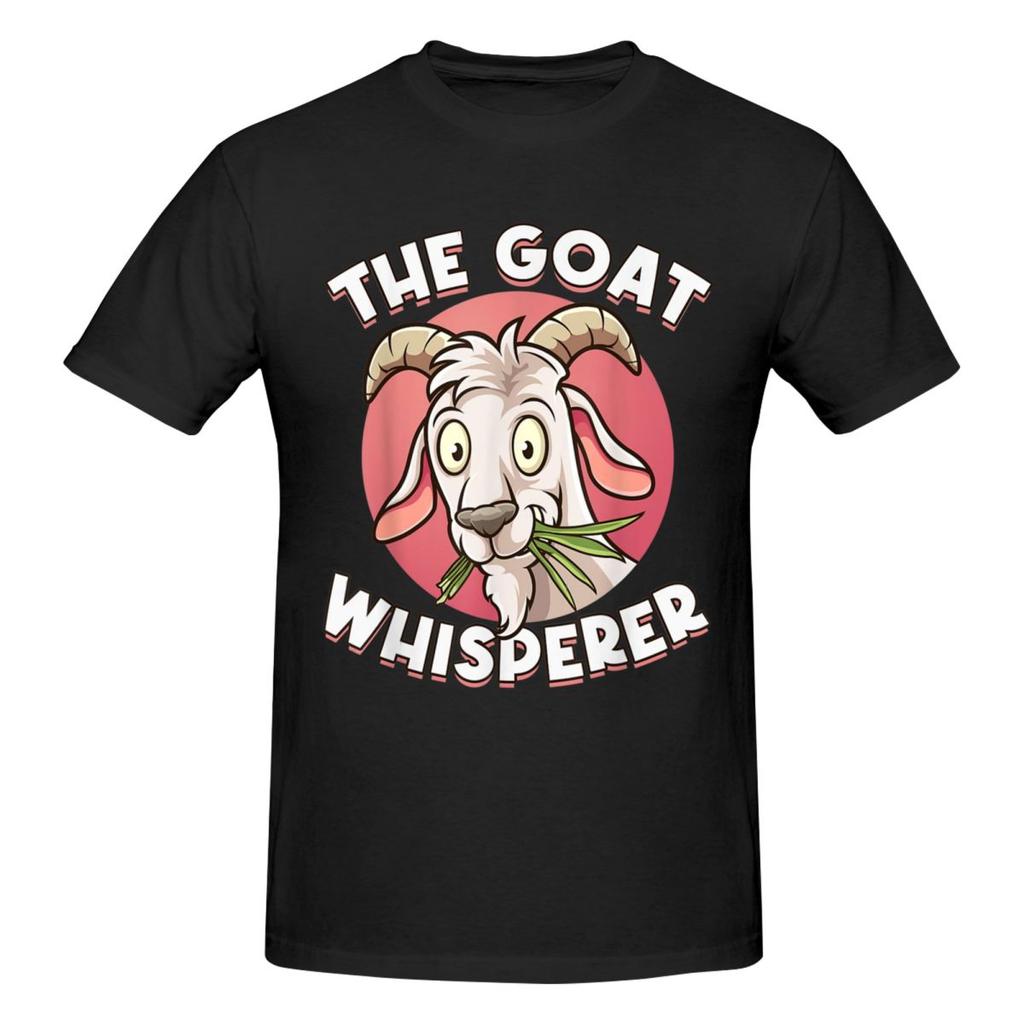 Unisex The Goat Whisperer Funny Goat Lover Farmer Awesome T Shirt Streetwear Oversized Cotton Crewneck Sleeve Custom Unisex Tshirt