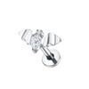 1PC Butterfly Bee Labret Piercings Cluster Crystal Tragus Earring Flat Cartilage Helix Stud Earrings Zircon Lip Piercing Jewelry