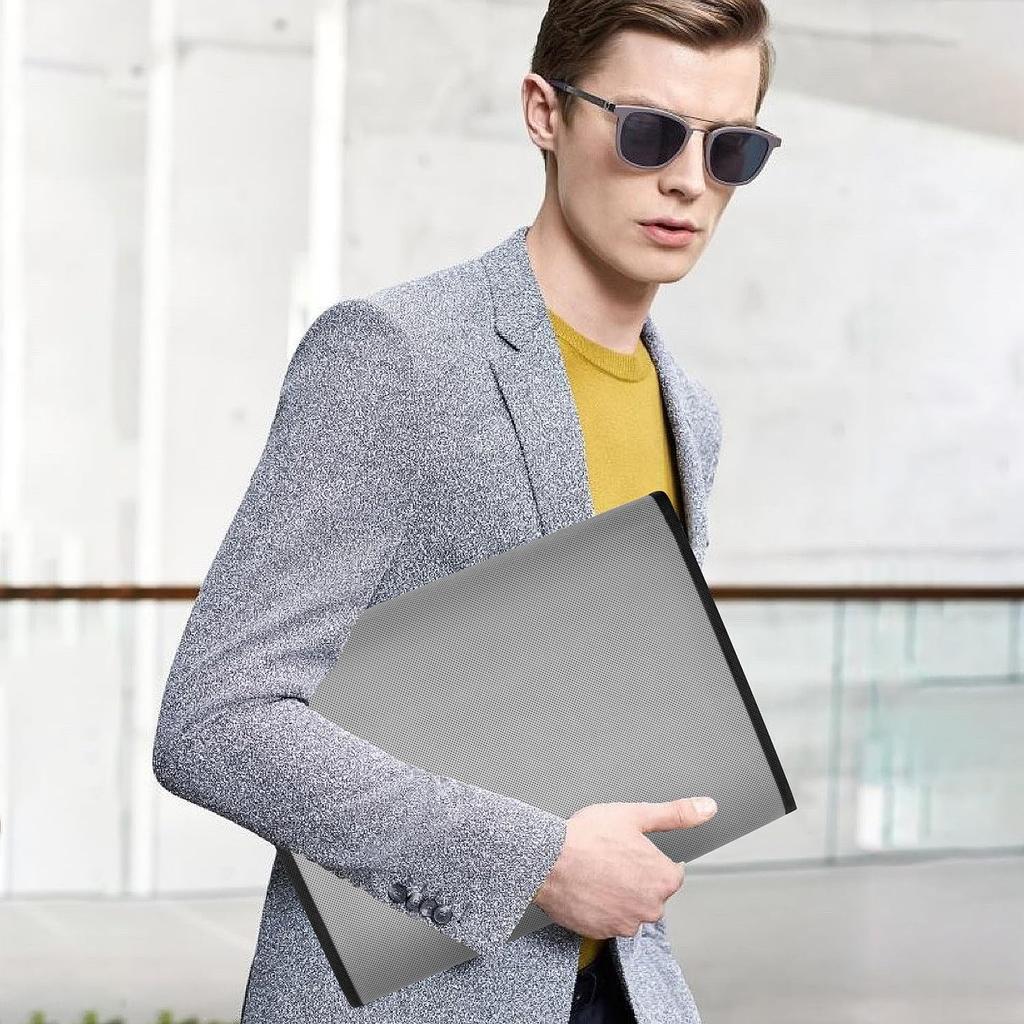 Wall Mounted File Holder Over Door Hanging Mail Organizer Document Storage Bag for Papers Magazines and Books (7 POCKETS-GREY)