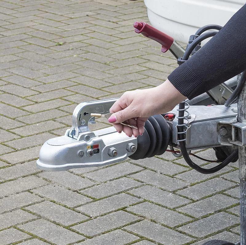 Anti-Theft Trailer Coupling Hitch Lock With 2Keys Insertable Security For Caravans RVs Truck Boats Coupling Copper Lock Cylinder