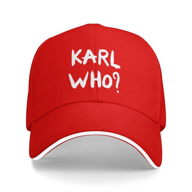 Karl Who Print Sandwich Baseball Cap Men Adjustable Bucket Cap Summer Breathable Sun Protection Hat Women Snapback Hat Golf Hats