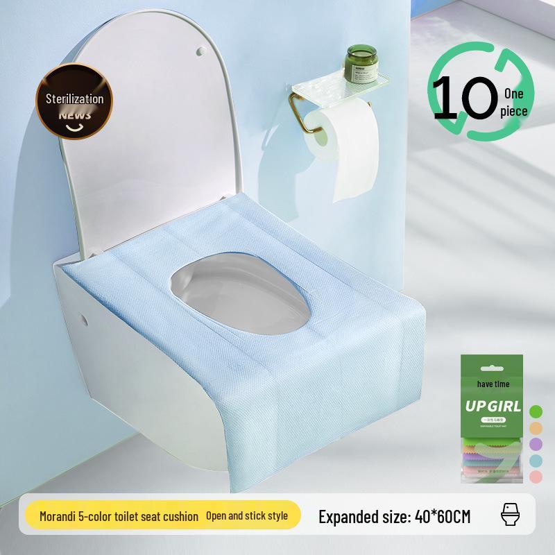 Portable Disposable Toilet Seat Covers - Adhesive, Dirt-Proof, No-Adhesive Cushion, Travel-Friendly