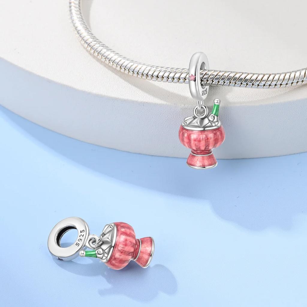 Copper Cocktail Cup Pendant Beer Party Dangle Charm Bead Charms Bead Charms for Do It Yourself Bracelets Birthday Gift for Girls