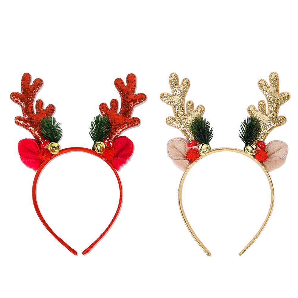 Christmas Headband,Glitter Deer Antlers Headband,Christmas Party Decoration For Kids,Women Hair Decoration For Kids