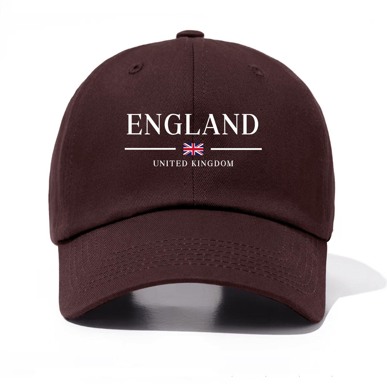 

1pc England Print Baseball Cap for Adults, Minimalist Retro Style Casual Soft Adjustable Dad Hat, Perfect As Gift