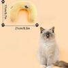 1pc Plush Pet U-Shaped Neck Pillow, Soft And Fluffy Cat Pillow, Suitable For Deep Sleep And Neck Protection Of Pets