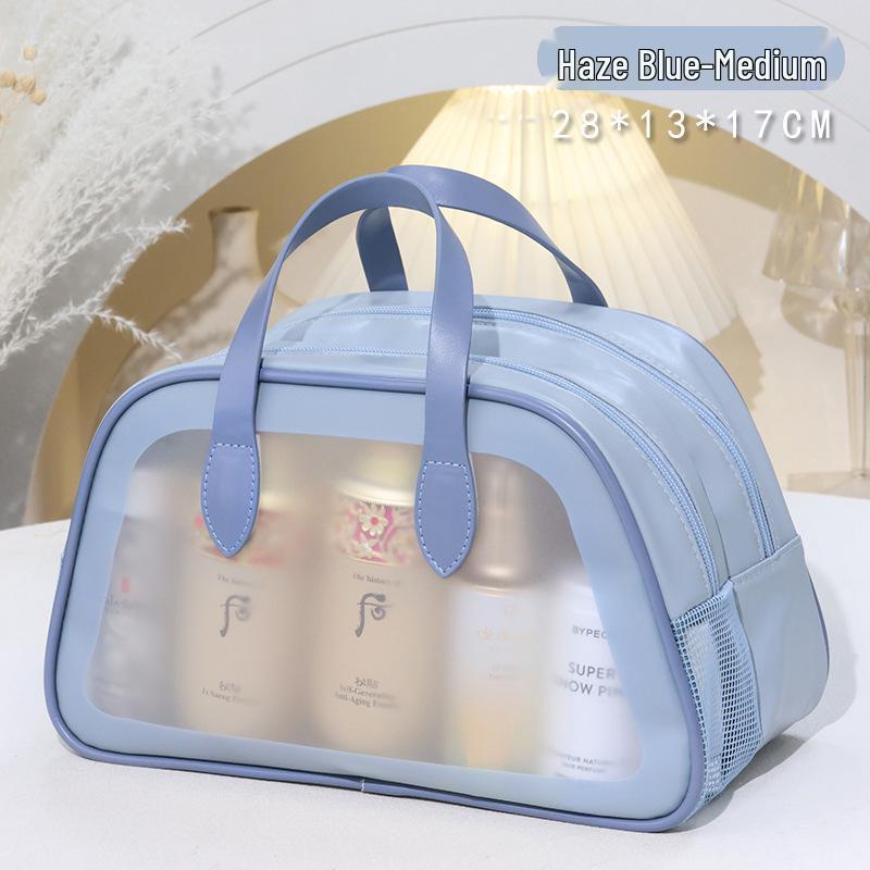Ladder-Style Waterproof Makeup & Toiletry Bag, Large Capacity, Wet/Dry Separation, Portable for Travel & Swimming.