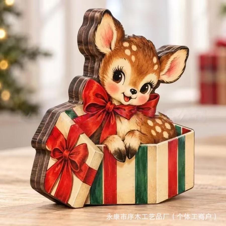 The Little Prince Fox Wooden Flat Decorative Item Fairytale Home Decor Christmas Craft Desktop Ornament