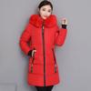 Women Winter Outwear Korean Big Fur Collar Down Cotton Parka Women Slim Mid-Long Fashion Overcoat Warm Thick Wadded Jacket Coat