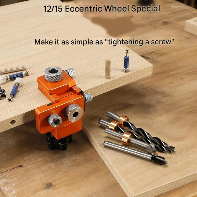 Drilling Locator for Cabinet Splicing Wood Dowel Camera Jig Set Eccentric Wheel Punching Template For Woodworking