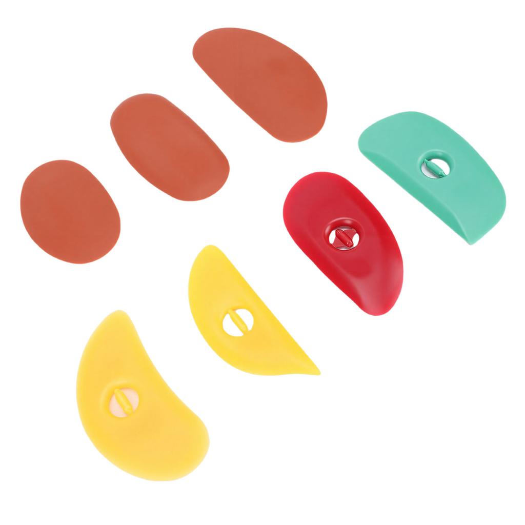 7PCS Pottery Ribs Silicone Shaping Rib Tools for Handcrafting Clay Smoothing and Trimming