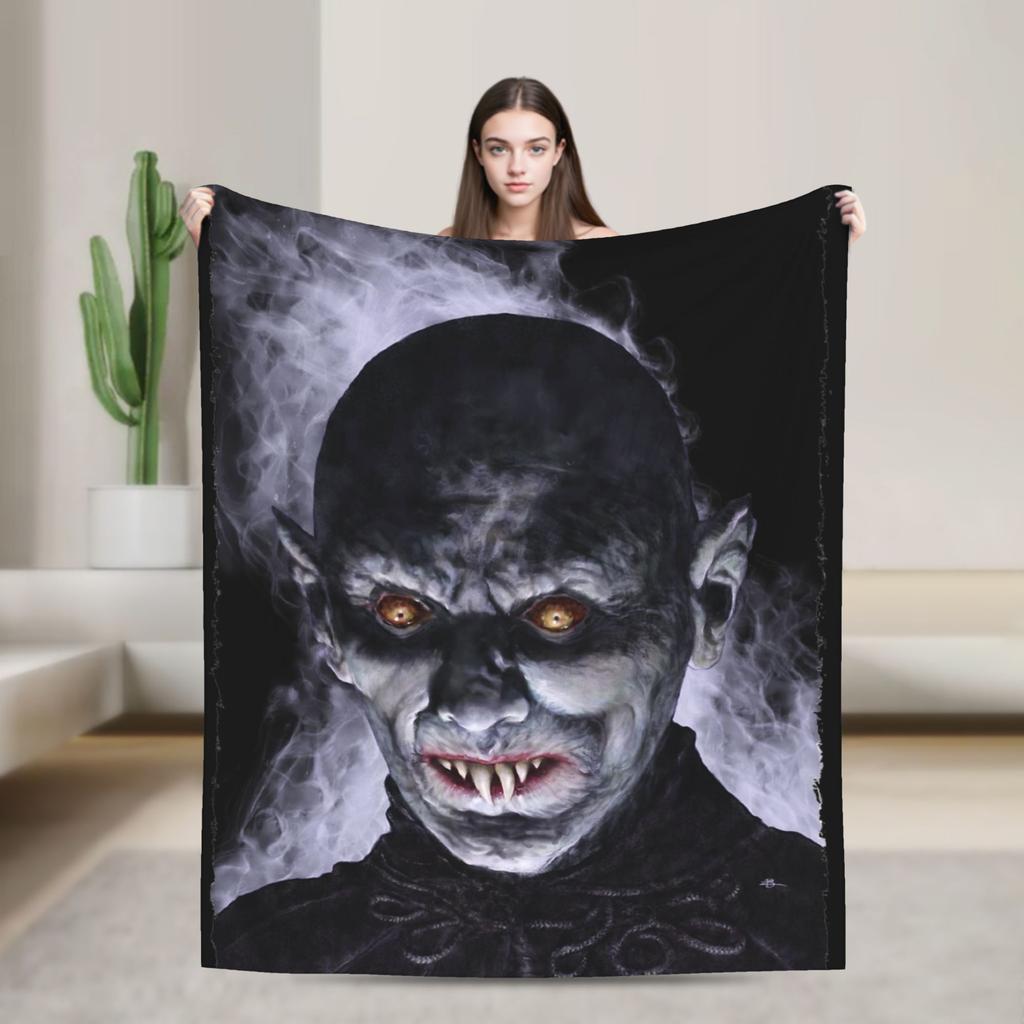 Masquerade Clan Nosferatu Revised Knitted Blankets Flannel  Super Warm Throw Blankets for Airplane Travel Bedspread
