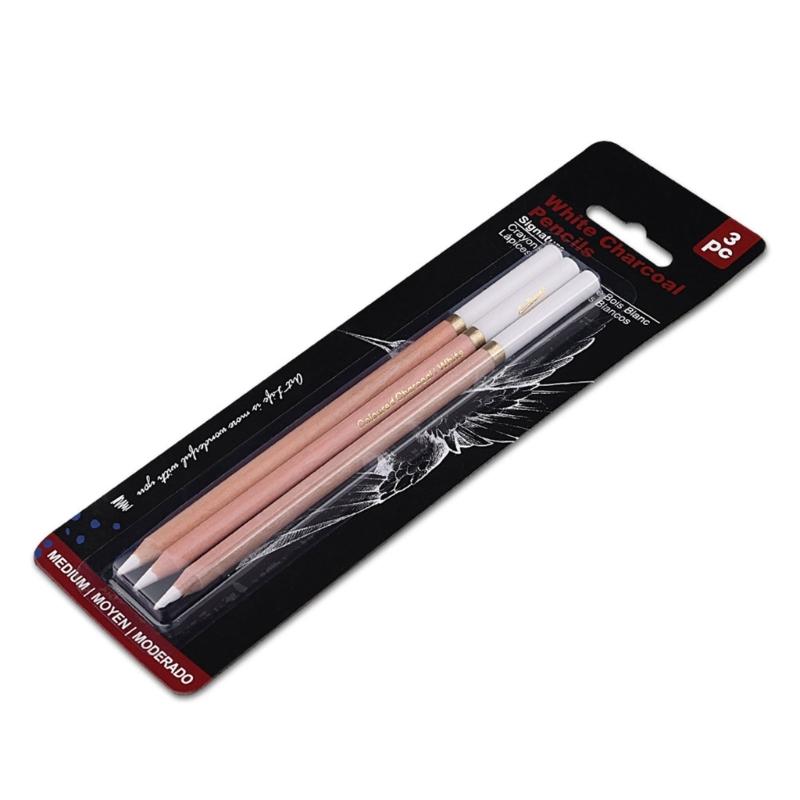 2/3/4x Highlight-Stift Zeichenkohle-Stifte Weiße Skizzenstifte Highlight-Stift zum Skizzieren Zeichnen und Schattieren