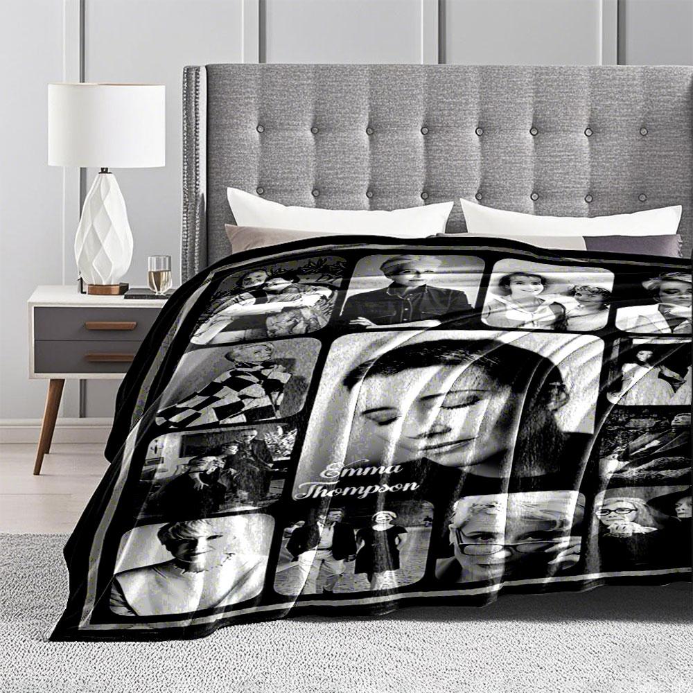Black and White Actress Collage Blanket for All Seasons Blanket Lunch Break Throw Gift