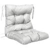 Garden Back Chair Cushion, Comfortable Patio Seat Cushion Pad with Backrest for Outdoor & Indoor Use, Light Grey