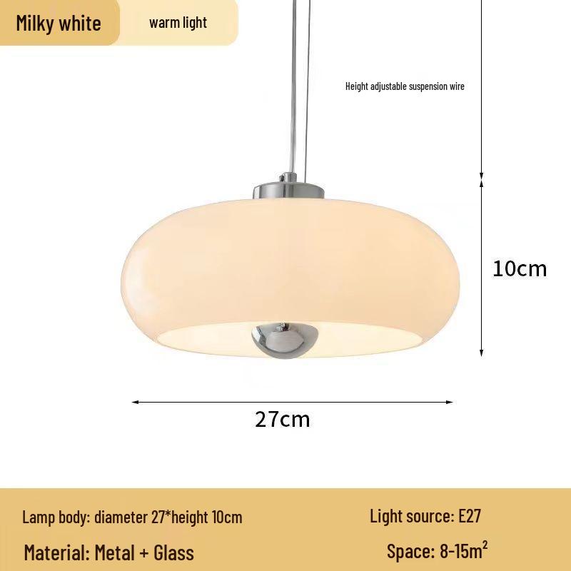 

Bauhaus Chandelier: Nordic Retro Mid-Century Cream Egg Tart for Restaurant or Bedroom