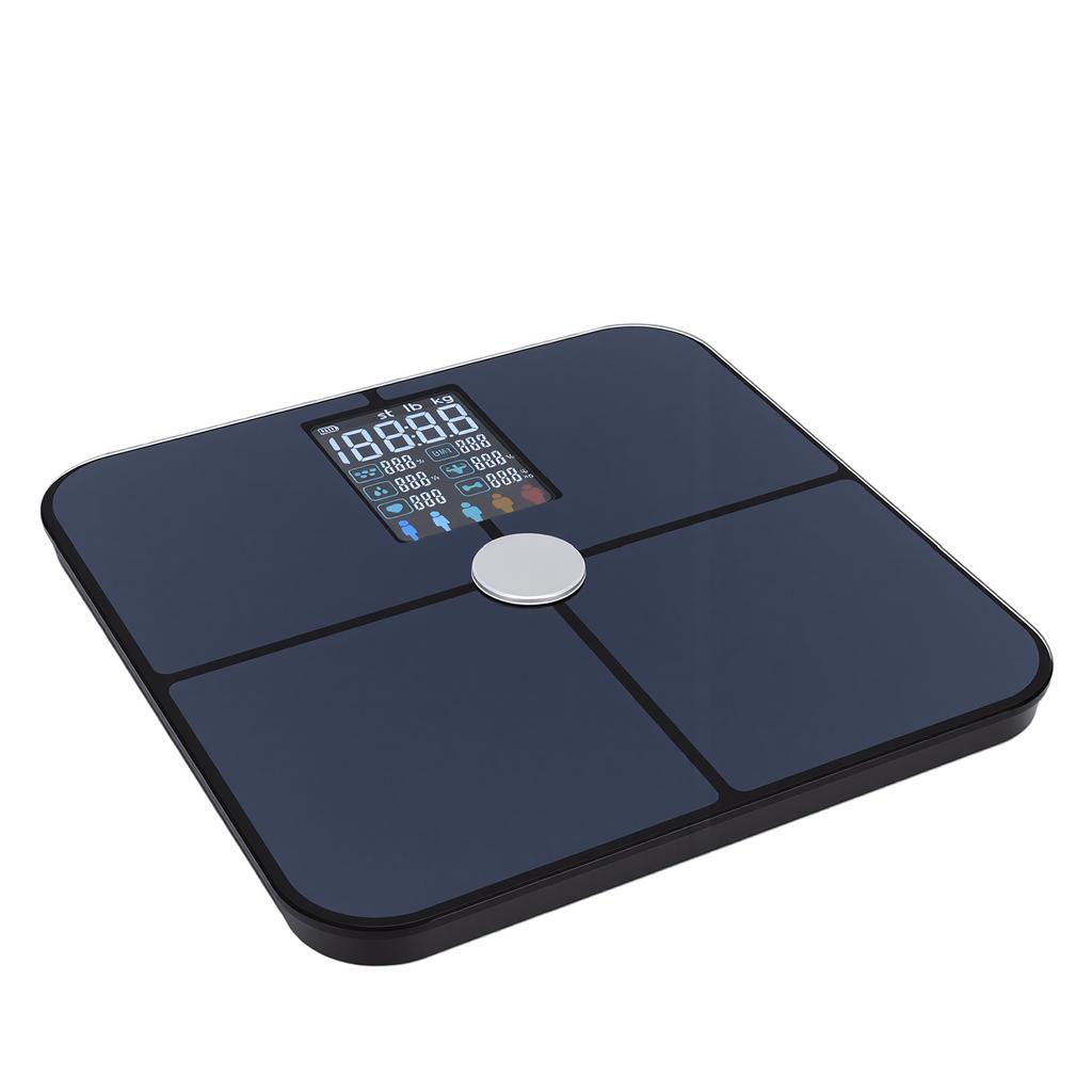 Smart Body Scale for Weight Fat Tempered Glass Body Composition Analyzer with Large Display Color Screen