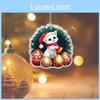 Festive Cartoon Style Christmas Tree Car Accessory Acrylic Hanging Decoration Piece