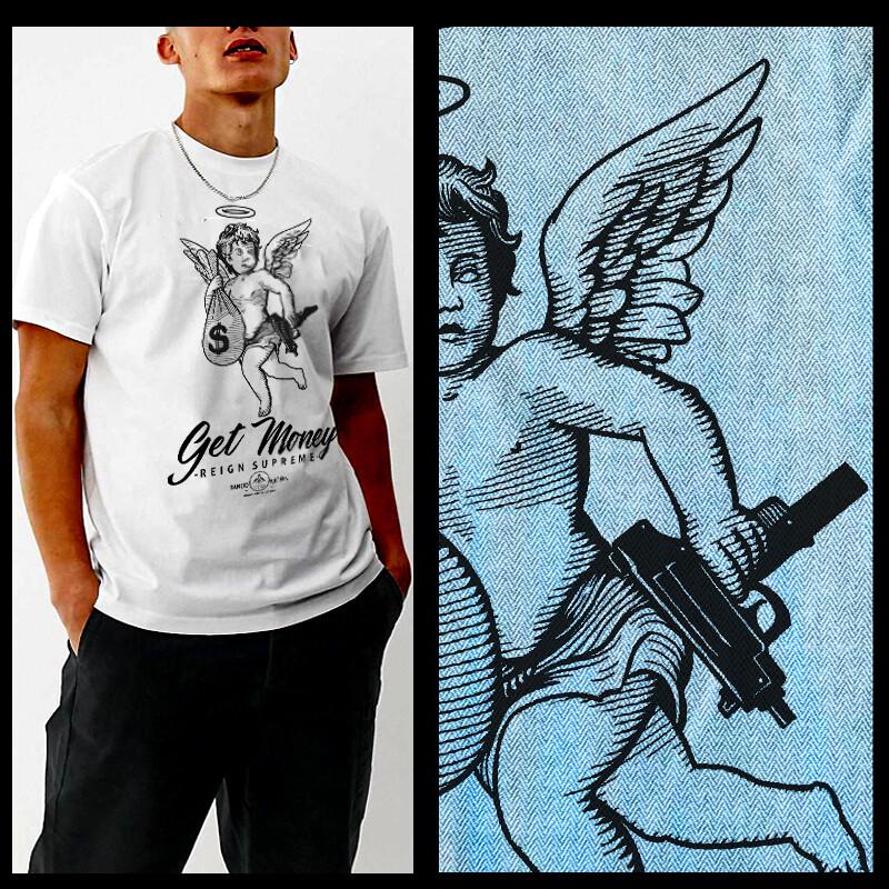 

Hip Hop t-shirt Street Hustle get money urban Gangster Mobster thug life Mafia XL