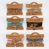 Bohemian Ethnic Multi-layer Beaded Bracelet Set - Colorful Fashionable Elastic Design