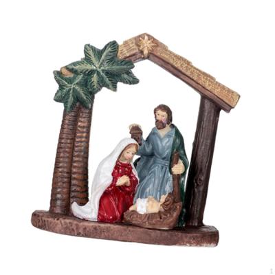 Świąteczna Szopka Figurka Rzeźba Stołowa Ozdoba Religijna Statuetka na Biurko dla