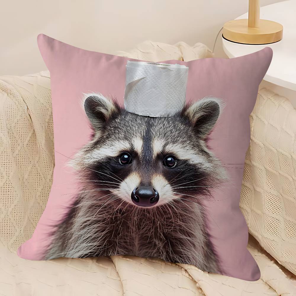 Смешные Животные Наволочка для Ванной Комнаты Мультяшный Подарок Наволочка Декор Спальни Дома Дивана Кресла Сиденья Наволочка 12x12Inch