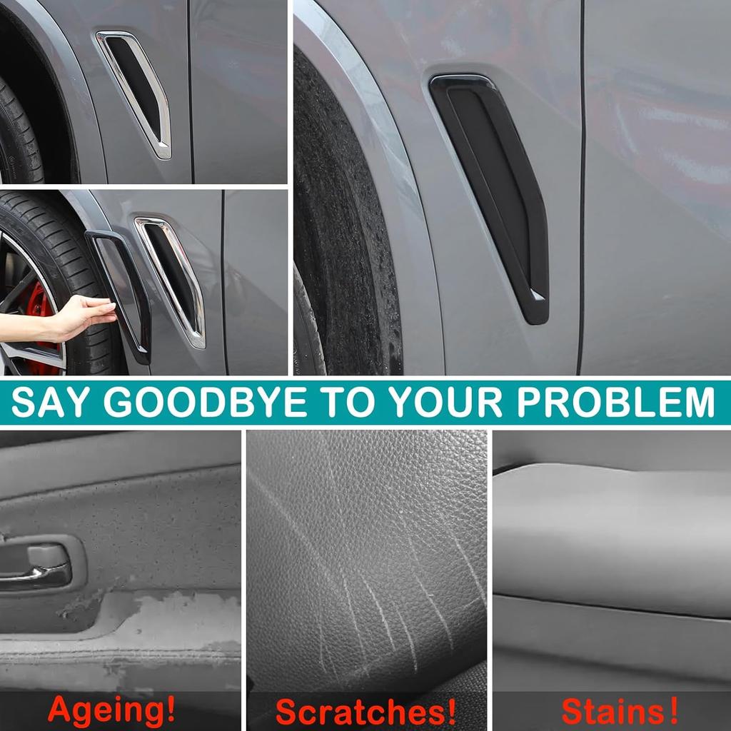 Front Side Fender Vent Decoration Trim Compatible with BMW X5 G05 2019-2022 Spoiler Body Decoration Cover, Air Flow Intake Hole Grille Exterior