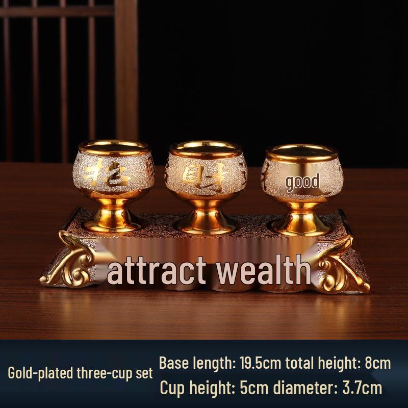 Buddhist Household Ceramic Offering Set: Incense Burner, Water Cup, Fruit Plate, Vase